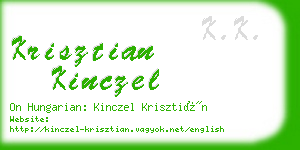 krisztian kinczel business card